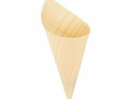 Set of bowls Algon Cones Disposable Wood 10 Pieces 15,5 cm (24 Units) Discount