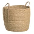 Set of Baskets Natural Rushes 38 x 38 x 33 cm (3 Pieces) For Cheap