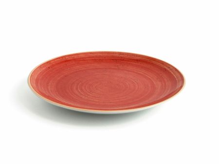 Flat plate Ariane Terra Ceramic Red (Ø 27 cm) (6 Units) Discount