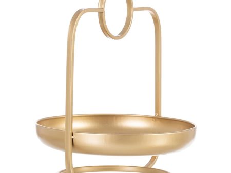 Snack tray 26,5 x 25 x 32,5 cm Golden Metal Online now