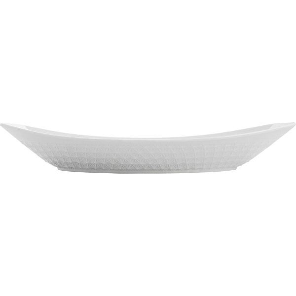 Serving Platter Quid Gastro Ceramic White (39,5 x 19 x 8 cm) (4 Units) Hot on Sale