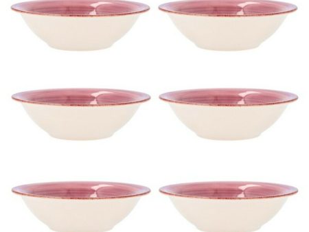 Bowl Quid Vita Pink Ceramic 6 Units (18 cm) Supply