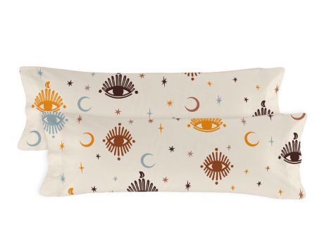 Pillowcase HappyFriday Aware Mystical Multicolour 45 x 110 cm (2 Units) Sale