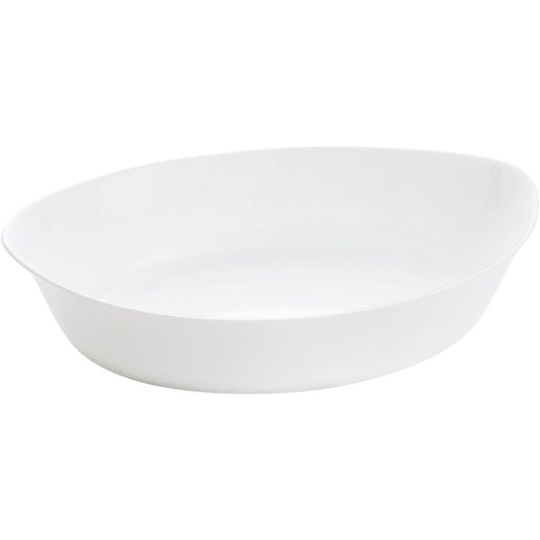 Serving Platter Luminarc Smart Cuisine Oval 32 x 20 cm White Glass (6 Units) Online Hot Sale