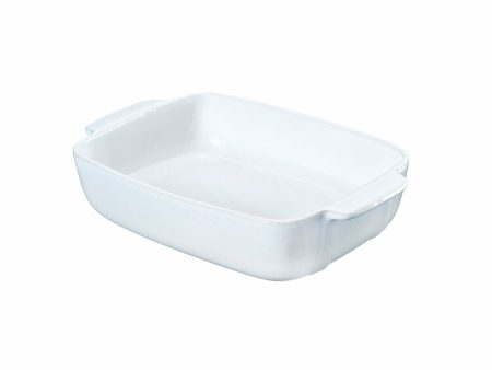 Serving Platter Pyrex Signature White Ceramic Rectangular 25 x 19 x 7 cm (6 Units) Online now