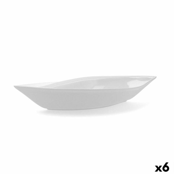 Serving Platter Quid Gastro Ceramic White (31 x 14,5 x 5,5 cm) (Pack 6x) Discount