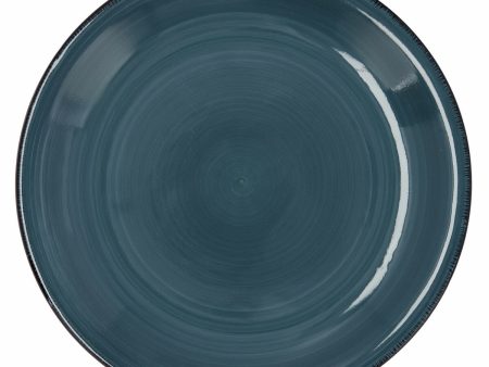 Flat plate Quid Vita Ceramic Blue (Ø 27 cm) (12 Units) Online Hot Sale