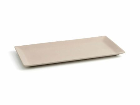 Snack tray Quid Mineral Gres Beige Ceramic 15 x 30 cm (8 Units) Online Hot Sale