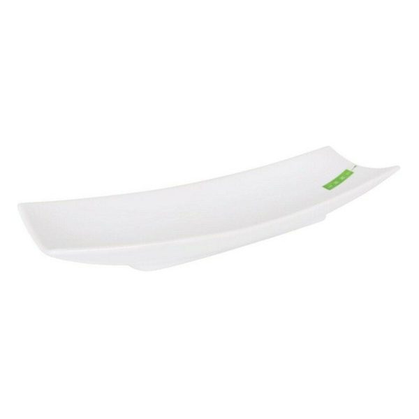 Tray La Mediterránea Yummy White Porcelain 35,3 x 12 x 5 cm (35,3 x 12 x 5 cm) Cheap