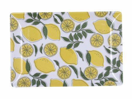 Snack tray Quid Sicilia Multicolour Bioplastic Lemon 30 x 20 x 2 cm (12 Units) Online Hot Sale