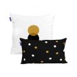 Cushion cover HappyFriday Blanc Golden dots Multicolour 2 Pieces Fashion