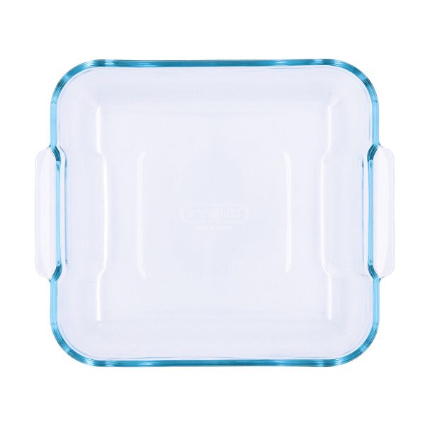 Serving Platter Pyrex Classic Squared Transparent Glass 25 x 22 x 6 cm (6 Units) on Sale