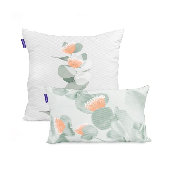 Cushion cover HappyFriday Blanc Corymbia  Multicolour 2 Pieces For Cheap