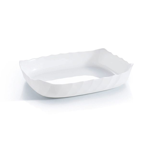 Serving Platter Luminarc Smart Cuisine Rectangular White Glass 29 x 30 cm (6 Units) Online now