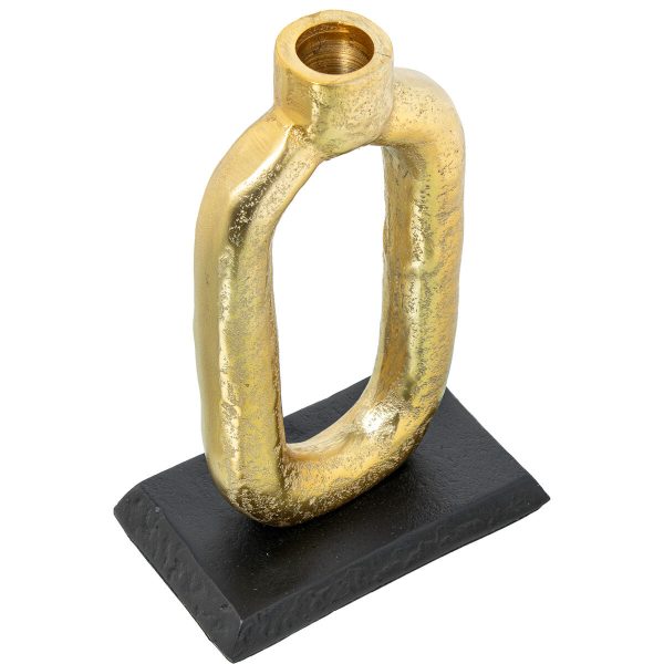 Candle Holder Alexandra House Living Golden Aluminium 14 x 8 x 22 cm 14 x 22 x 8 cm Fashion