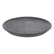 Flat plate Stoneware Lotus Porcelain Black (ø 23 x 2,5 cm) Supply