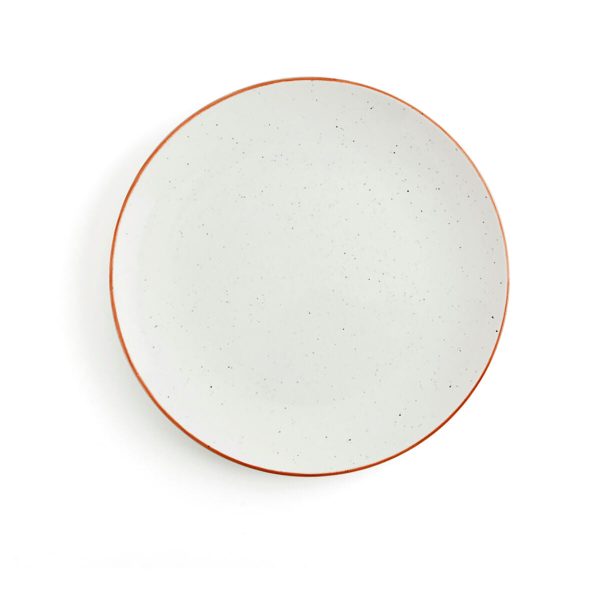 Flat plate Ariane Terra Ceramic Beige (24 cm) (6 Units) For Sale