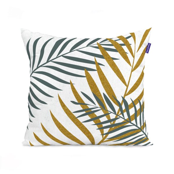 Cushion cover HappyFriday Blanc Foliage mint Multicolour 2 Pieces Cheap