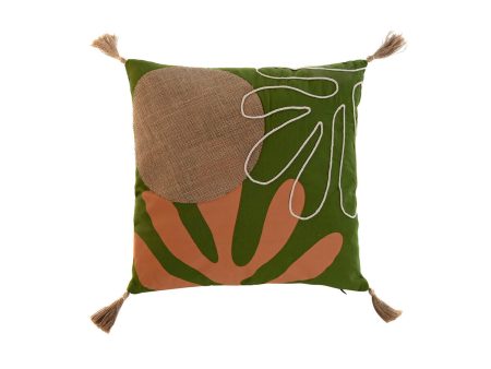 Cushion Home ESPRIT Green Boho 45 x 5 x 45 cm Online now