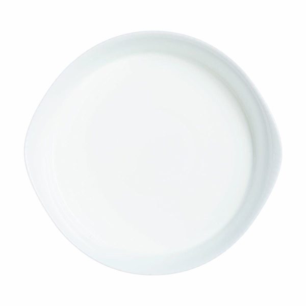 Serving Platter Luminarc Smart Cuisine Circular White Glass Ø 28 cm (6 Units) For Cheap