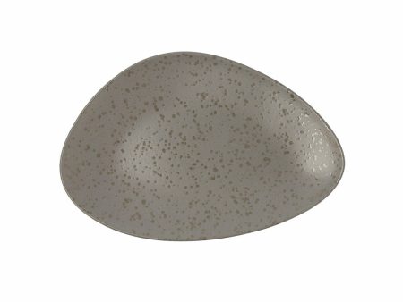 Flat plate Ariane Oxide Triangular Ceramic Grey (Ø 29 cm) (6 Units) For Sale