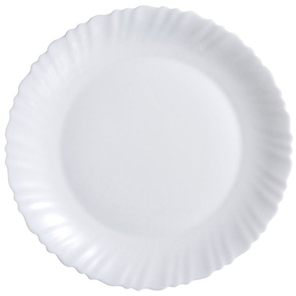 Serving Platter Luminarc Feston White Glass (Ø 30 cm) (6 Units) on Sale