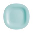 Flat plate Luminarc Carine Turquoise Glass (Ø 27 cm) (24 Units) For Discount