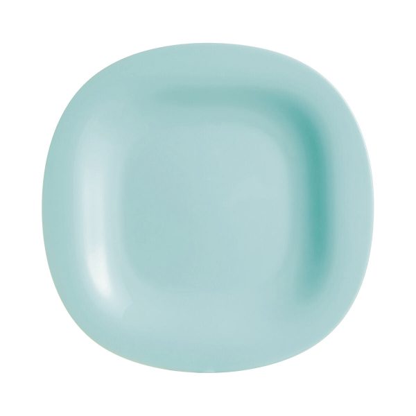 Flat plate Luminarc Carine Turquoise Glass (Ø 27 cm) (24 Units) For Discount