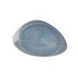 Flat Plate Ariane Terra Triangular Blue Ceramic Ø 29 cm (6 Units) Sale