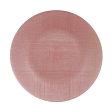 Flat plate Pink Glass (32,5 x 2 x 32,5 cm) (6 Units) Discount