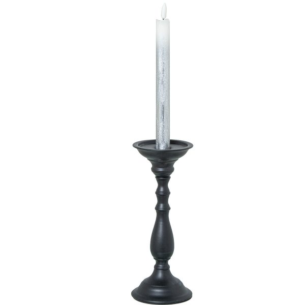 Candle Holder Alexandra House Living Black Metal 9 x 25 x 9 cm on Sale