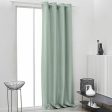 Curtain TODAY Essential Thermal insulation Dark green Light Green 140 x 240 cm Supply