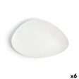 Flat plate Ariane Antracita Triangular Ceramic White (Ø 29 cm) (6 Units) Fashion