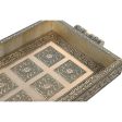 Tray DKD Home Decor Champagne Wood Metal 36 x 22 x 4 cm For Cheap