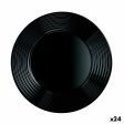 Flat plate Luminarc Harena Black Glass (25 cm) (24 Units) Online now