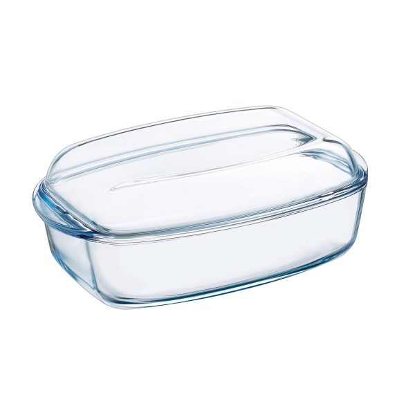 Serving Platter Pyrex Classic With lid 4,5 L 38 x 22 x 11 cm Transparent Glass (3 Units) Online