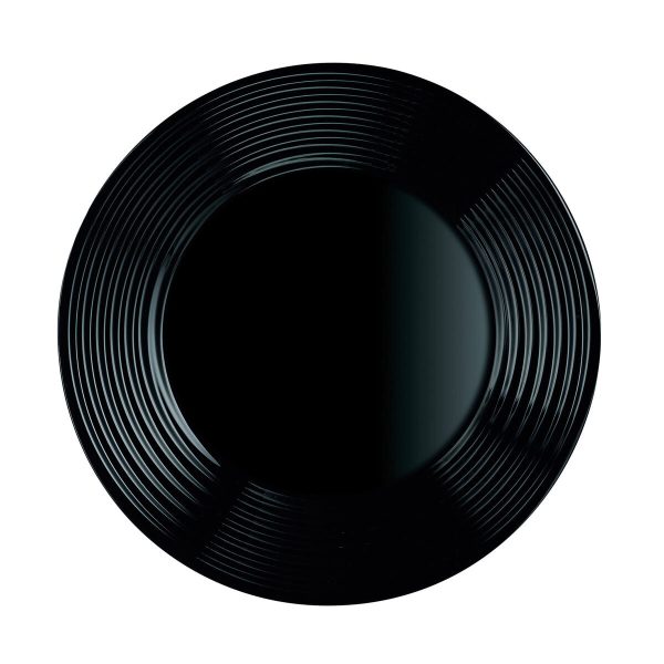 Flat plate Luminarc Harena Black Glass (25 cm) (24 Units) Online now