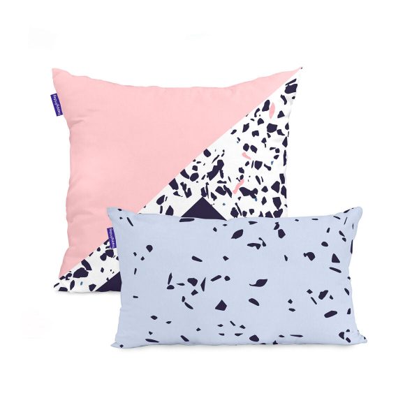 Cushion cover HappyFriday Blanc Terrazzo  Multicolour 2 Pieces Fashion