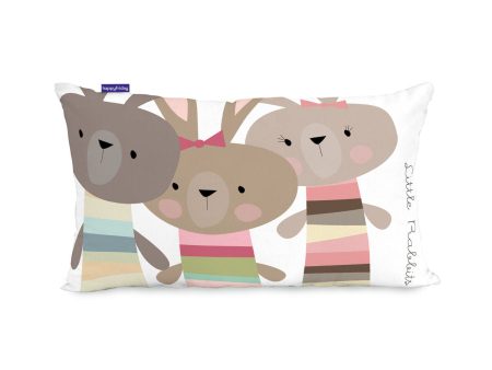 Cushion cover HappyFriday Moshi Moshi Rabbit Family Multicolour 50 x 30 cm Sale