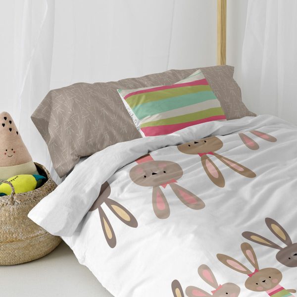 Cushion cover HappyFriday Moshi Moshi Rabbit Family Multicolour 50 x 30 cm Sale