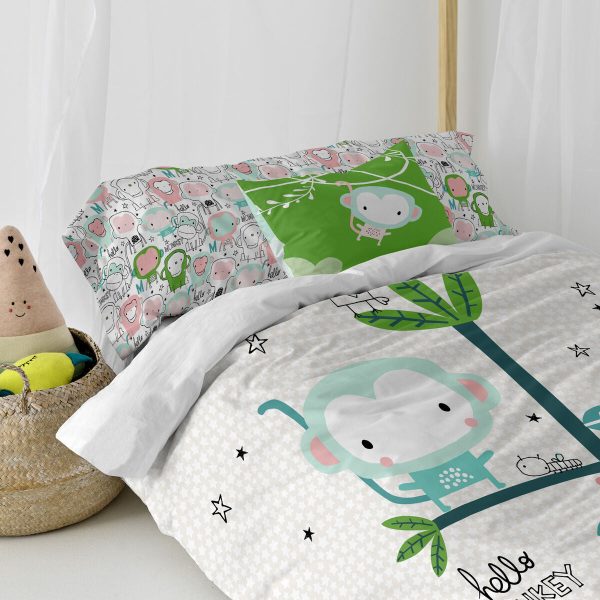 Cushion cover HappyFriday Moshi Moshi Macaque Multicolour 50 x 30 cm Sale