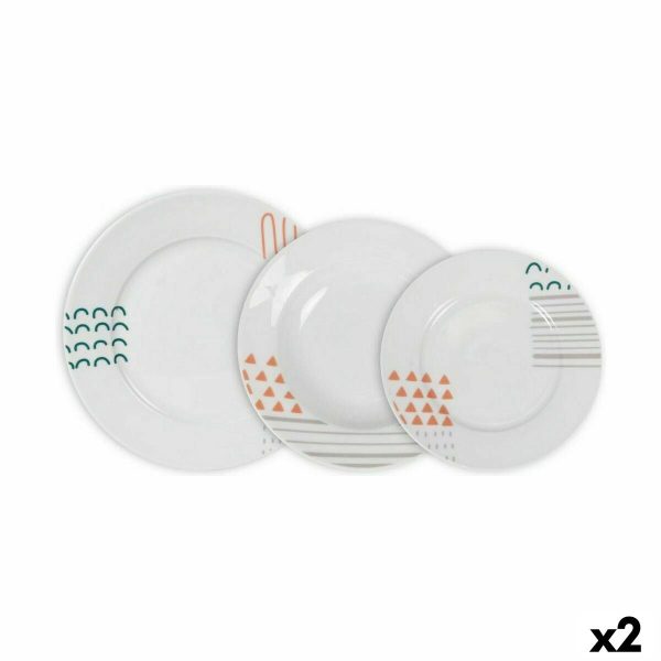 Dinnerware Set La Mediterránea Veronique Circular 12 Pieces (2 Units) Sale