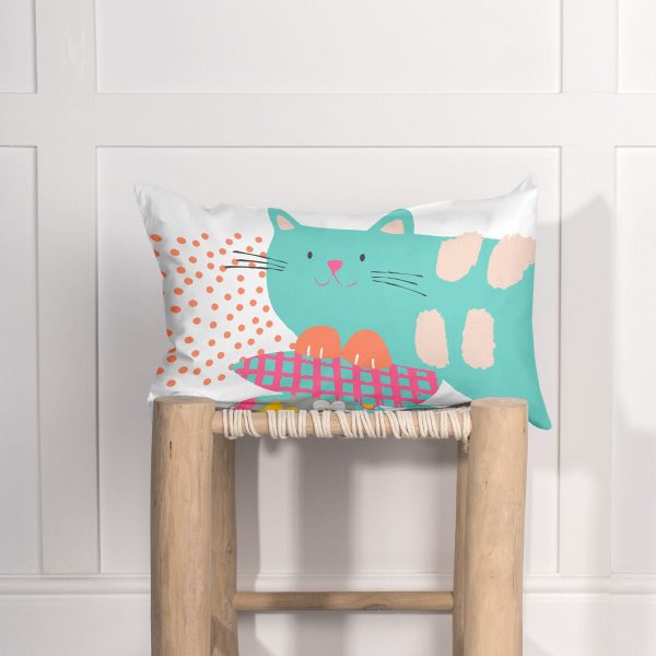 Cushion cover HappyFriday Moshi Moshi Cat & Mouse Multicolour 50 x 30 cm Online