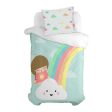 Pillowcase HappyFriday Happynois Rainbow Multicolour 60 x 70 cm For Cheap