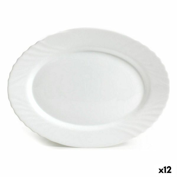 Serving Platter Bormioli Ebro 36 cm Oval (12 Units) Online Hot Sale